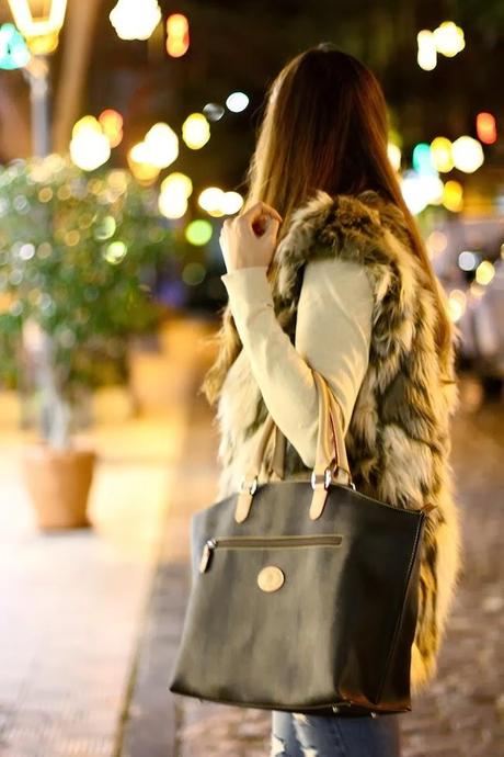 Fur vest at Night Fur vest at Night