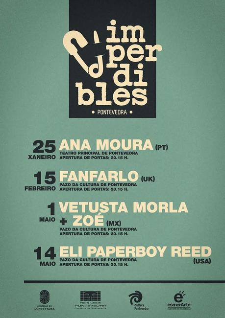 Ciclo Imperdibles: Vetusta Morla, Zoé, Ana Moura, Fanfarlo y Eli Paperboy Reed Actuarán en Pontevedra