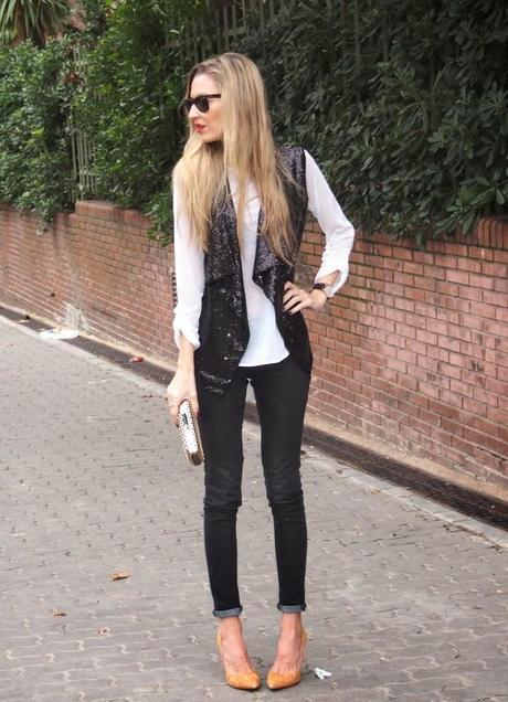 Black, white and paillettes Black, white and paillettes