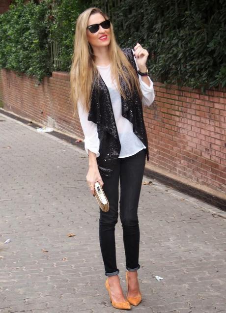 Black, white and paillettes Black, white and paillettes