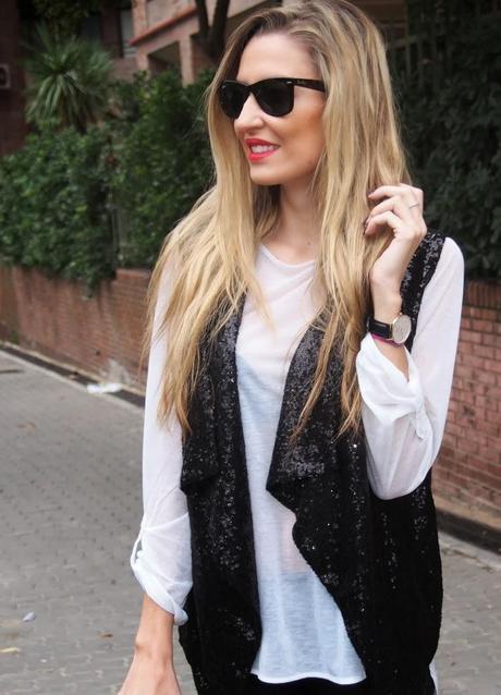 Black, white and paillettes Black, white and paillettes