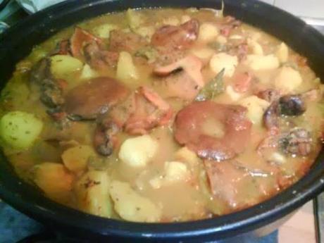 Niscalos con patatas cocina vegena Niscalos con patatas cocina vegena