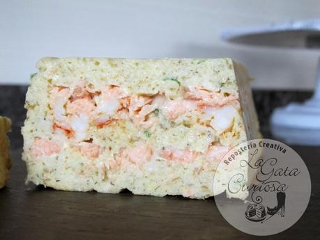 TERRINA DE LENGUADO, SALMON Y GAMBAS TERRINA DE LENGUADO, SALMON Y GAMBAS