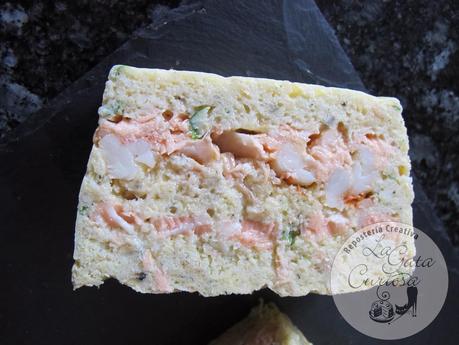 TERRINA DE LENGUADO, SALMON Y GAMBAS TERRINA DE LENGUADO, SALMON Y GAMBAS