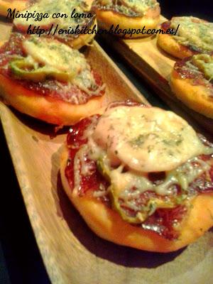 Mini pizza con lomo ibérico ! Mini pizza con lomo ibérico !