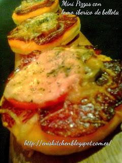 Mini pizza con lomo ibérico ! Mini pizza con lomo ibérico !