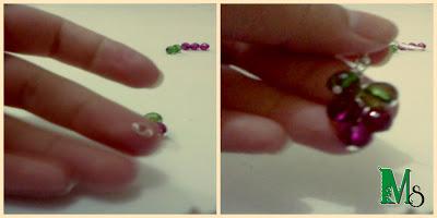 Como hacer unos aretes racimo de Uvas Como hacer unos aretes racimo de Uvas