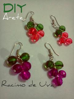 Como hacer unos aretes racimo de Uvas Como hacer unos aretes racimo de Uvas
