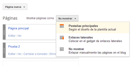 Personalizar Menú de Páginas en Blogger