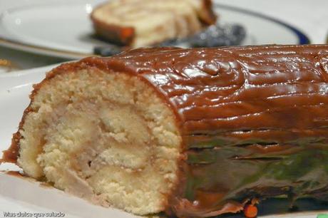 Tronco de Navidad con Crema de Castañas Tronco de Navidad con Crema de Castañas