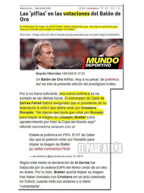 Mundo Deportivo y las irregularidades de la FIFA en el BDO (Mourinho)
