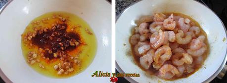ACELGAS REHOGADAS CON GAMBAS PICANTES ACELGAS REHOGADAS CON GAMBAS PICANTES