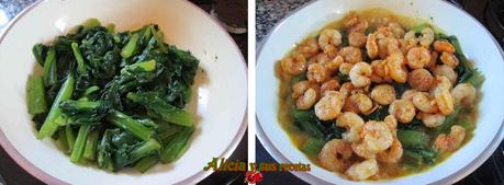 ACELGAS REHOGADAS CON GAMBAS PICANTES ACELGAS REHOGADAS CON GAMBAS PICANTES