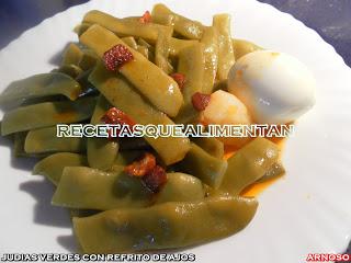 JUDÍAS VERDES CON REFRITO DE AJOS JUDÍAS VERDES CON REFRITO DE AJOS