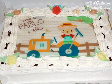 LO DE MARIOLA... ¡ES TODO UN RETO! cumpleaños osito granjero guirnalda oblea tarta toppers etiquetas fajitas fiesta