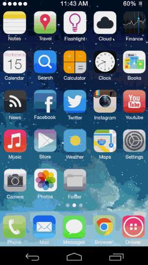 Transforma la pantalla de inicio de Android en una similar a la pantalla de iOS 7 themer-android-to-ios