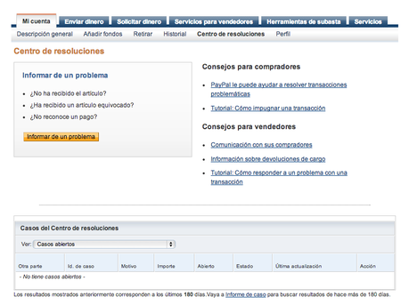 Centro de resoluciones de Paypal Captura de pantalla 2014-01-19 a la(s) 12.52.06
