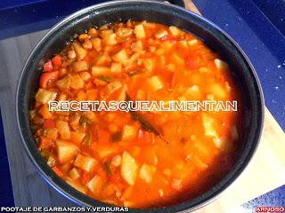POTAJE DE GARBANZOS Y VERDURAS POTAJE DE GARBANZOS Y VERDURAS