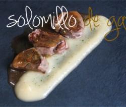 Gamo en salsa con puré de manzana en Thermomix solomillo01
