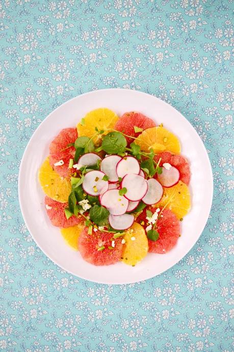 Ensalada de naranja y pomelo con vinagreta de comino Ensalada de naranja y pomelo con vinagreta de comino