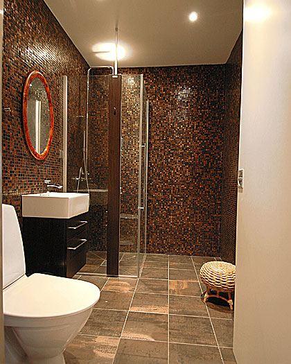 Diseño de baños en color marrón