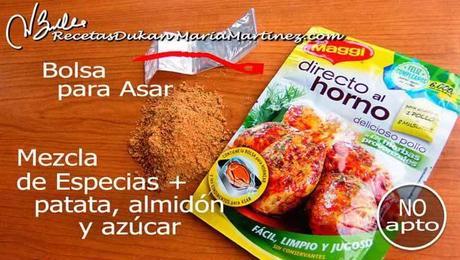 Bolsas para Asar Dukan: Directo al Horno Maggi (NO apta) Bolsas para Asar Dukan: Directo al Horno Maggi (NO apta)