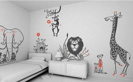Lindos dormitorios decorados con animales
