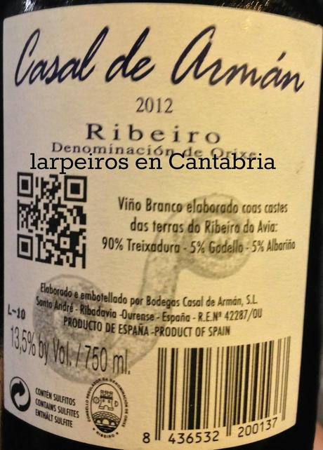Vino Blanco Casal de Armán 2012: El mejor Vino Blanco Casal de Armán 2012: El mejor
