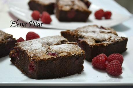 Brownies con Frambuesas Brownies con Frambuesas