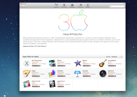 screen shot 2014 01 24 at 11 30 27 am 600x426 Apple dice Feliz Cumpleaños con una especial sección en la  Mac App Store