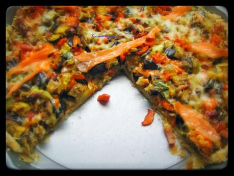 Quiche de verduras y salmón: apta para alérgicos al huevo e intolerancia a la lactosa Quiche de verduras y salmón: apta para alérgicos al huevo e intolerancia a la lactosa