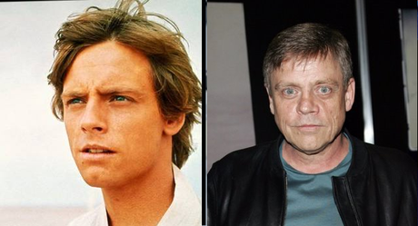 Los años pesan para todos…incluso para los actores de Star Wars. Pero siguen siendo entrañables. luke skywalker actor mark hamill antes y despues