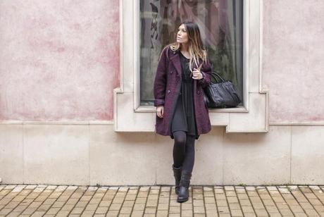 street style barbara crespo burgundy coat the corner shop zara boots fashion blogger outfit street style barbara crespo burgundy coat the corner shop zara boots fashion blogger outfit