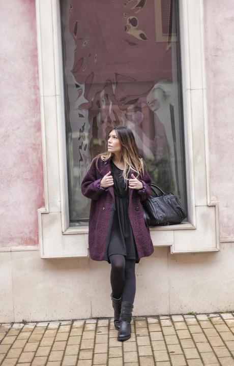 street style barbara crespo burgundy coat the corner shop zara boots fashion blogger outfit street style barbara crespo burgundy coat the corner shop zara boots fashion blogger outfit