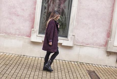 street style barbara crespo burgundy coat the corner shop zara boots fashion blogger outfit street style barbara crespo burgundy coat the corner shop zara boots fashion blogger outfit