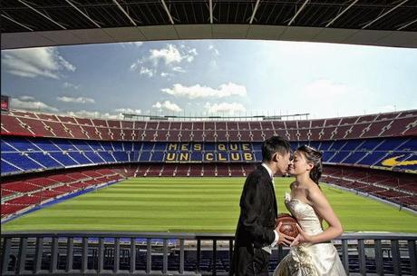 Una boda en el Camp Nou