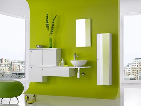11 bellos diseños baños verdes