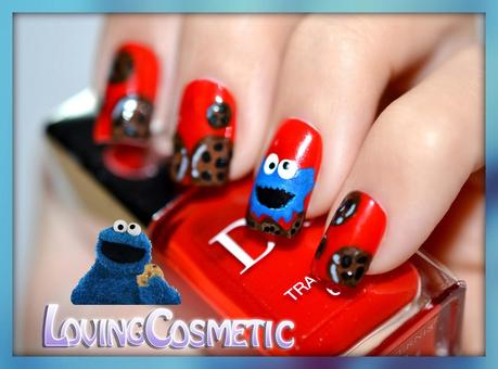 Nail Art Cookie Monster - Sesame Street