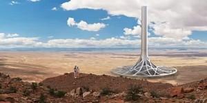Concepto de Torre Solar que utiliza el calor para generar 200MW de potencia