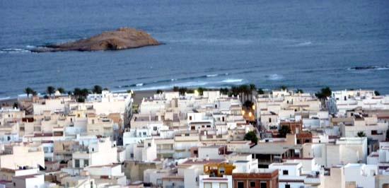 Vista aérea de la Ciudad de Carboneras, Almería