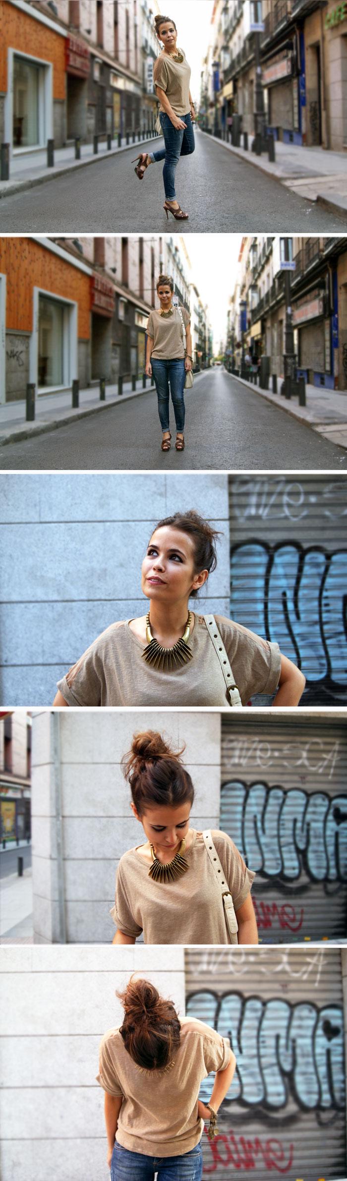 Heavy Necklace collage vintage