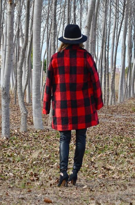 Red plaid coat Red plaid coat