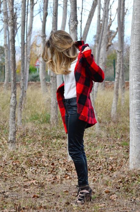 Red plaid coat Red plaid coat