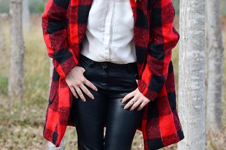 Red plaid coat Red plaid coat