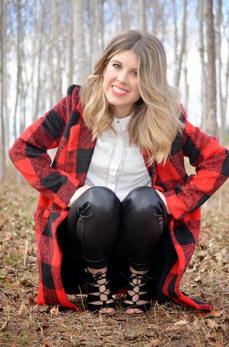 Red plaid coat Red plaid coat