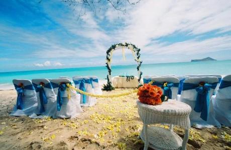 Ideas para bodas en la playa Plumeria-Hawaii-Beach-Wedding-Ideas