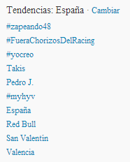 #FueraChorizosdelRacing, desde un lugar con exceso de producción #FueraChorizosdelRacing, desde un lugar con exceso de producción