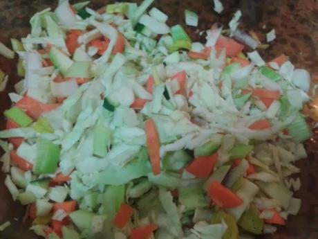 Cestitas de pasta rellenas de verduras