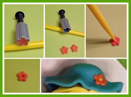 Muffin payaso con fondant Muffin payaso con fondant