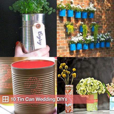 Decorar bodas con latas Decorar bodas con latas
